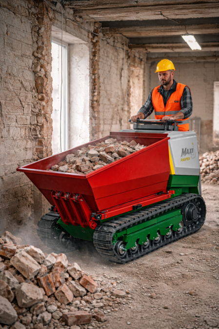 Sicheres, umweltfreundliches Arbeiten mit E-Dumper